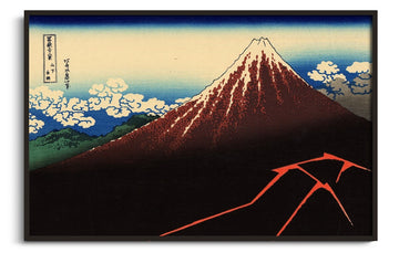 Inspiration Orage sous le sommet Hokusai - peinture à l'huile