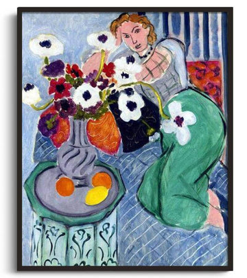 Inspiration L'Odalisque Harmonie bleue Matisse - peinture à l'huile